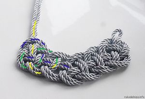 Плетение цепи шнурок