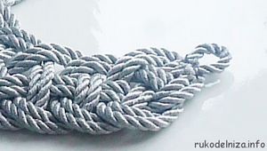 Плетение цепи шнурок