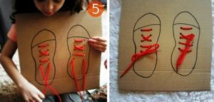 Учимся завязывать шнурки