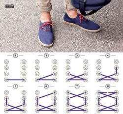 Как завязать шнурки 5 дырок
